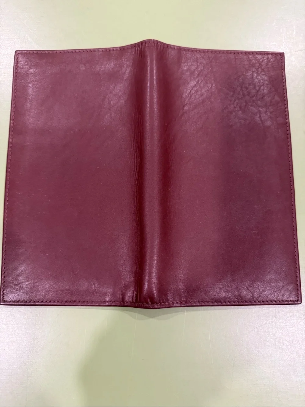 Leather Long Wallet Organizer in Burgundy